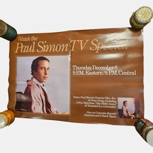 Paul Simon TV Special Greatest Hits 36x24 Promo Poster Vintage‎ 1970s Columbia